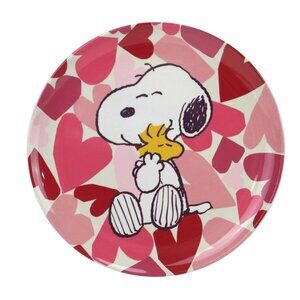 Peanuts Snoopy & Woodstock Valentine's Day Melamine Plate NWT